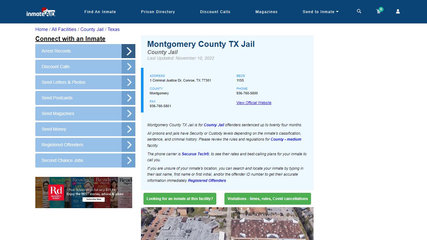 Montgomery County TX Jail - Inmate Locator - Conroe, TX